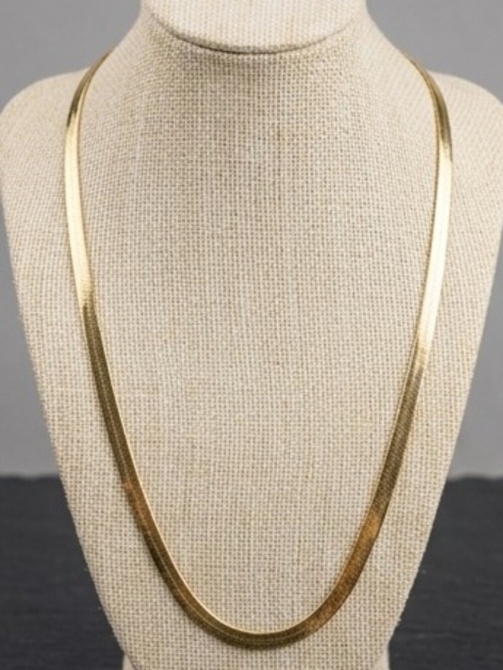 Rare & Immaculate Vintage Revlon Liquid Gold Herringbone Necklace